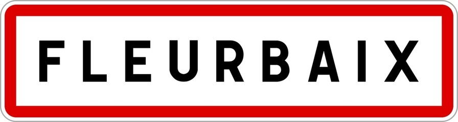 Panneau entrée ville agglomération Fleurbaix / Town entrance sign Fleurbaix