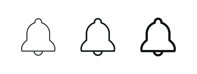 notification bell icon. alarm ring symbol