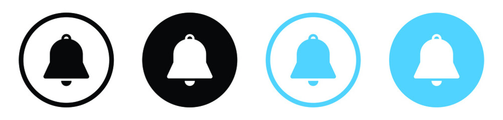 notification bell icon. alarm ring symbol