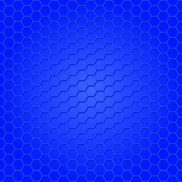 Blue hexagon pattern. Abstract technology vector template © natalushka