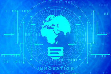 2d illustration world map abstract background