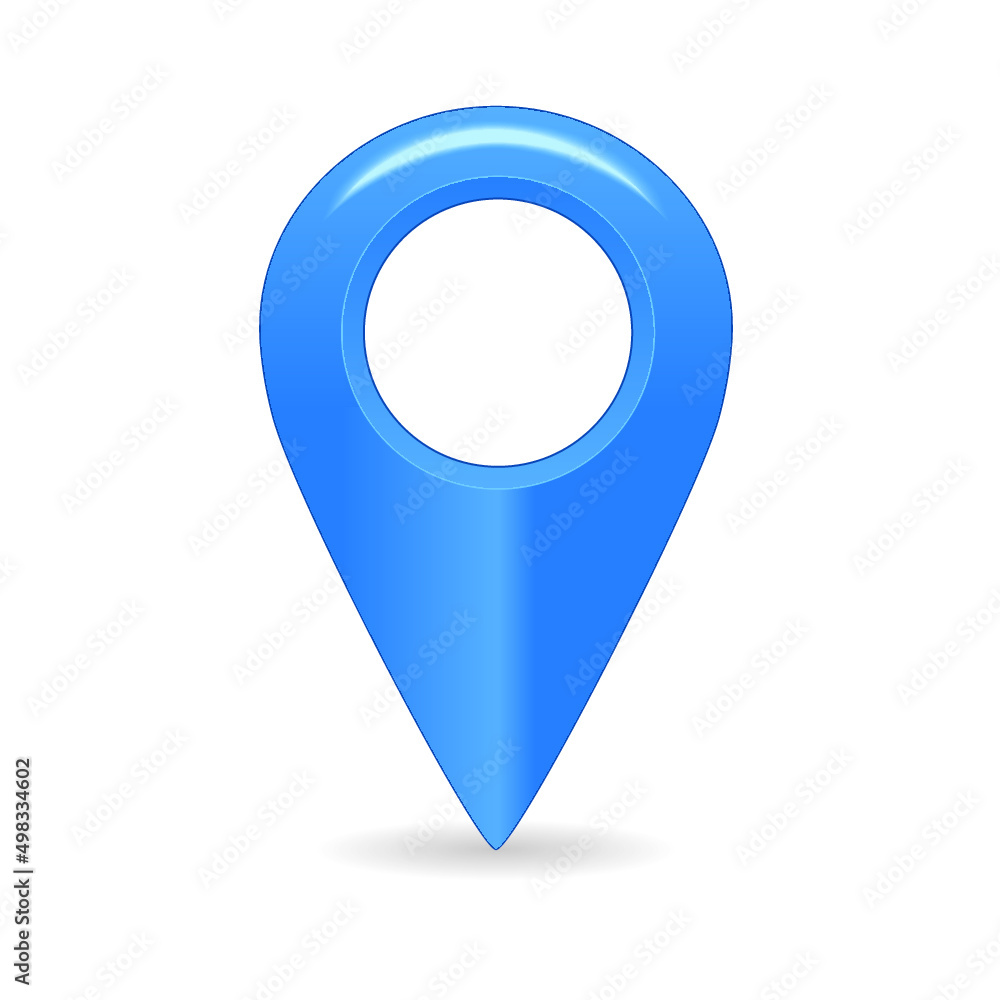 Poster map pointer symbol isolated on a white background