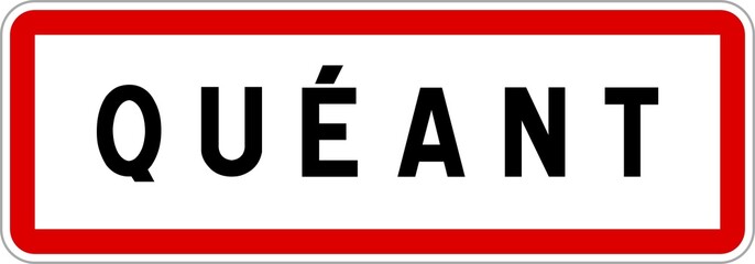 Panneau entrée ville agglomération Quéant / Town entrance sign Quéant