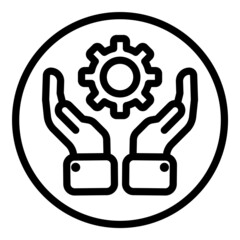 Business Support Flat Icon Isolated On White Background