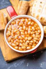 Baked beans, american staple food