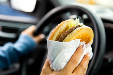 Eating food while driving
