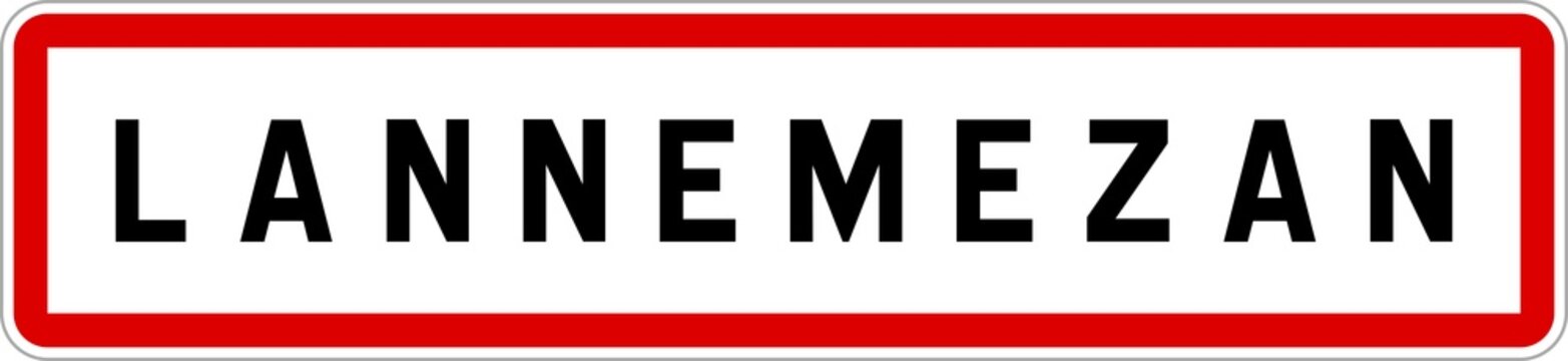Panneau entrée ville agglomération Lannemezan / Town entrance sign Lannemezan