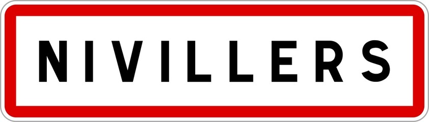 Panneau entrée ville agglomération Nivillers / Town entrance sign Nivillers