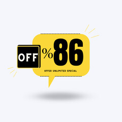 86%Unlimited special offer (with yellow balloon and shadow with discount)
