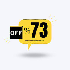 73%Unlimited special offer (with yellow balloon and shadow with discount)