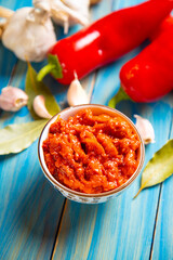 Ajvar, balkan pepper spread food