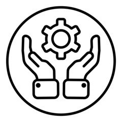 Service Settings Flat Icon Isolated On White Background