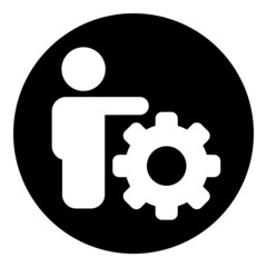 User Service Flat Icon Isolated On White Background