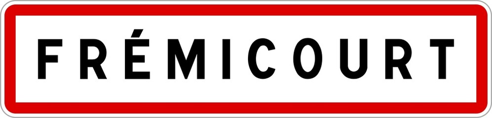 Panneau entrée ville agglomération Frémicourt / Town entrance sign Frémicourt