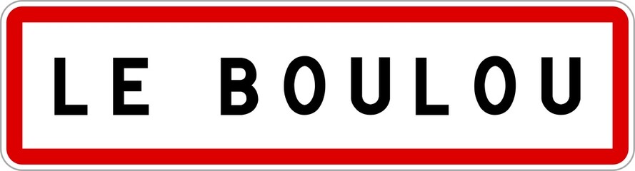 Panneau entrée ville agglomération Le Boulou / Town entrance sign Le Boulou