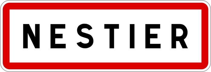 Panneau entrée ville agglomération Nestier / Town entrance sign Nestier