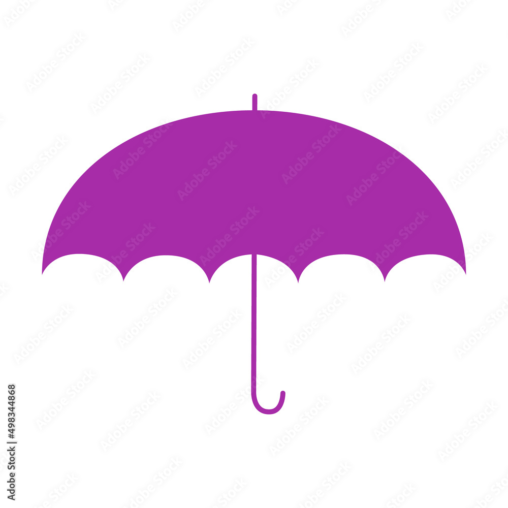 Aufkleber wide purple umbrella semi flat color vector object. providing mentorship. full sized item on white. 