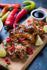 Asian spicy chicken wings