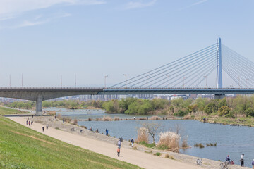 城北ワンド群と菅原城北大橋