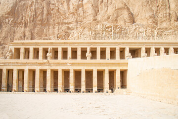 Fototapeta premium Hatshepsut's mortuary temple, known as Djeser-Djeseru in the complex of Deir el Bahari, near the Valley of the Kings, in Egypt