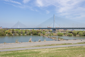 城北ワンド群と菅原城北大橋