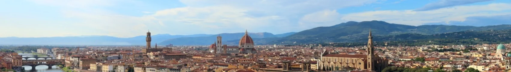 Deurstickers city view of Florence in Italy  and more landmarks and Dome of Cathedral and bell towers © ChiccoDodiFC