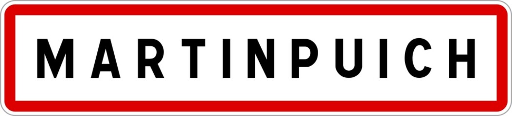 Panneau entrée ville agglomération Martinpuich / Town entrance sign Martinpuich