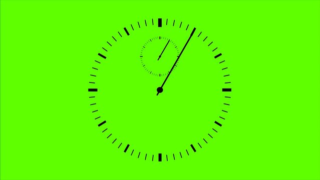 Double clock/chronometer face, looping minute counter with Alpha