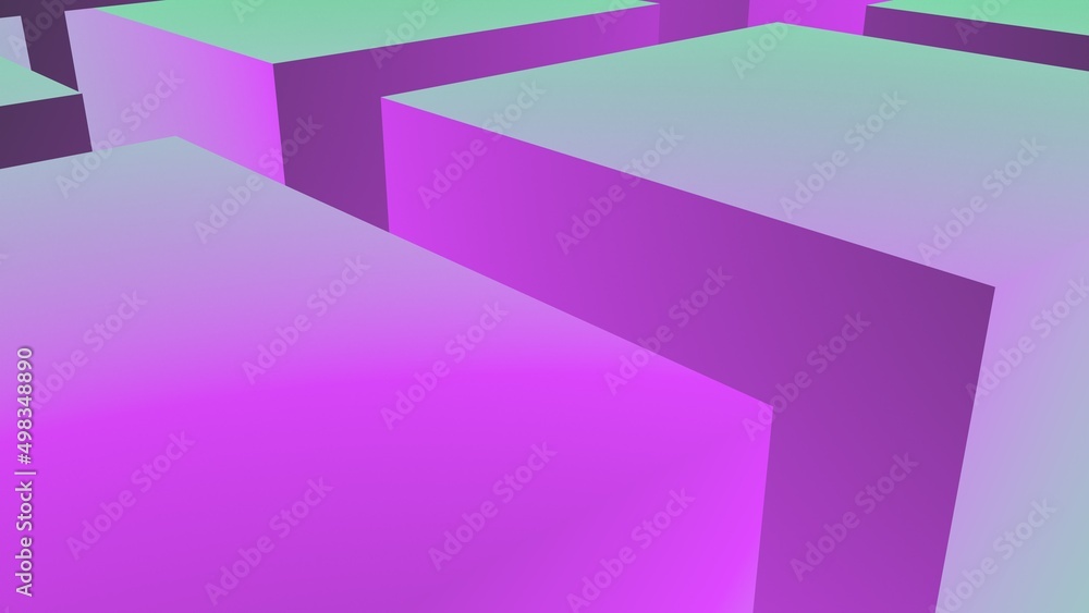 Poster abstract cubic background or screensaver. rendering.