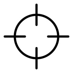 Crosshair Flat Icon Isolated On White Background