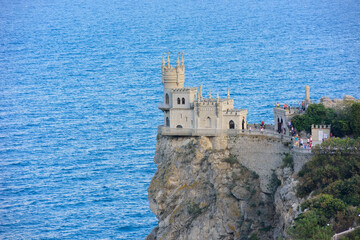 Fototapeta na wymiar The castle on the sea background