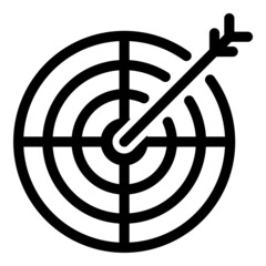 Target Business Flat Icon Isolated On White Background