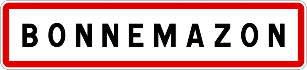 Panneau entrée ville agglomération Bonnemazon / Town entrance sign Bonnemazon