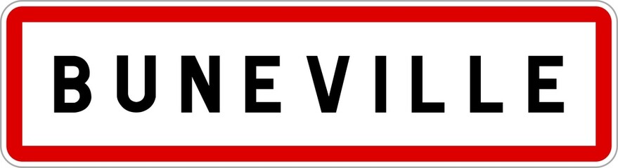 Panneau entrée ville agglomération Buneville / Town entrance sign Buneville