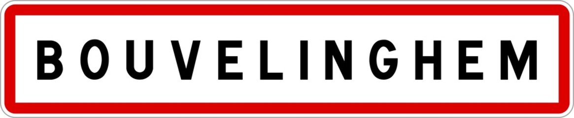 Panneau entrée ville agglomération Bouvelinghem / Town entrance sign Bouvelinghem