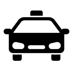 Taxi Flat Icon Isolated On White Background