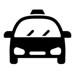 Taxi Flat Icon Isolated On White Background