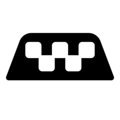 Taxi Flat Icon Isolated On White Background