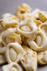 Raw tortellini pasta