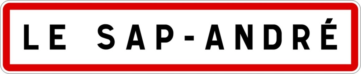Panneau entrée ville agglomération Le Sap-André / Town entrance sign Le Sap-André