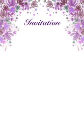 Watercolor Easter cross clipart. Floral crosses, floral frames, banner, very peri Flowe hand drawn illustration, invitation design 