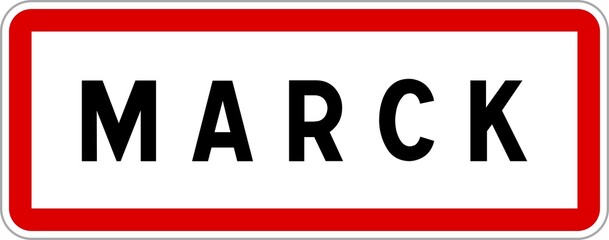 Panneau entrée ville agglomération Marck / Town entrance sign Marck