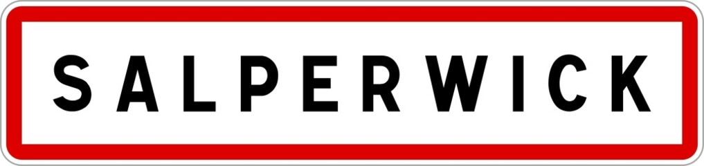Panneau entrée ville agglomération Salperwick / Town entrance sign Salperwick