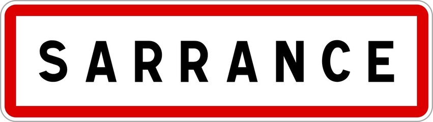 Panneau entrée ville agglomération Sarrance / Town entrance sign Sarrance