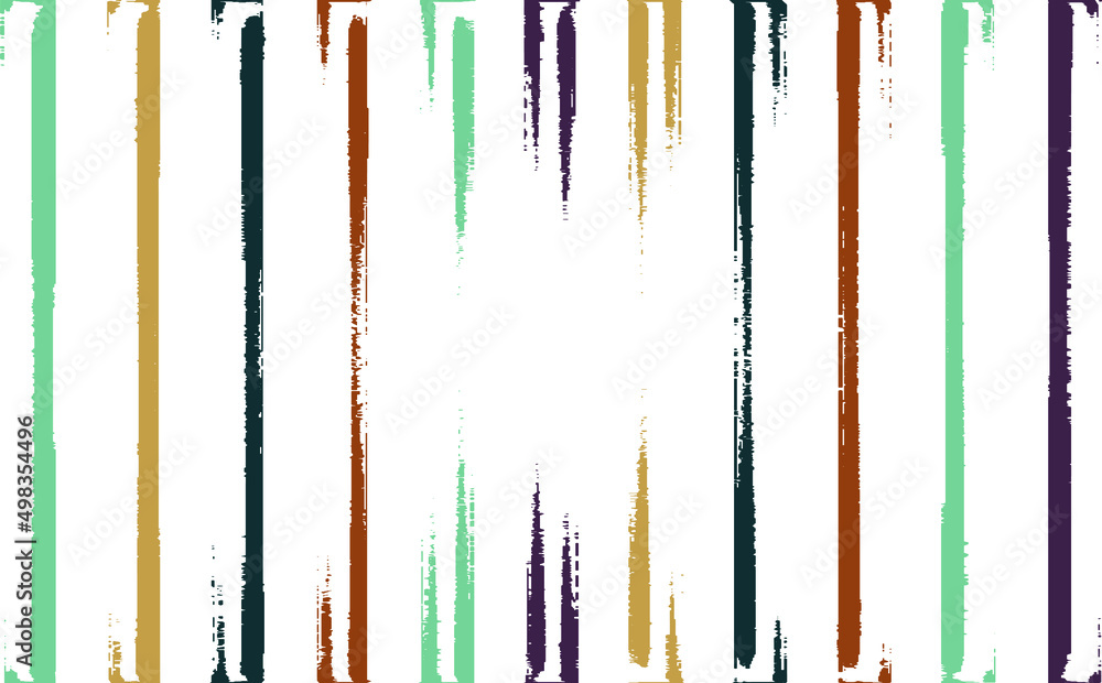 Poster colorful vector brush srokes texture. distressed uneven background made of lines of different colors
