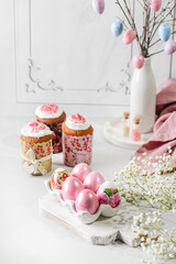 easter cakes and eggs at the Easter tree