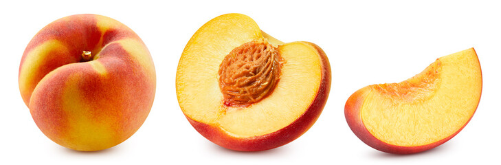 Peach isolated on white background