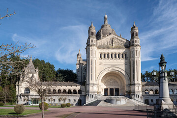 Naklejka premium Exterior architecture of the basilica of Lisieux in Normandy, France