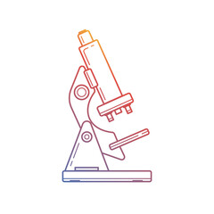 Biology microscope icon.Chemistry laboratory and science .Vector illustration.