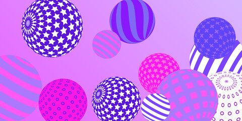 Retro 3d illustration abstract balls, great design for any purposes.